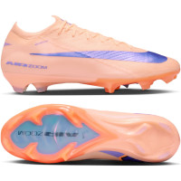 Nike Zoom Mercurial Vapor 16 LV8 Elite Gazon Naturel Chaussures de Foot (FG) Rose Saumon Bleu Foncé Mauve