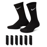 Nike Everyday Gevoerde Crew Sokken 6-Pack Kids Zwart Wit