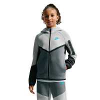 Nike Tech Fleece Sportswear Trainingspak Kids Grijs Donkergrijs Zwart Lichtblauw