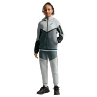 Nike Tech Fleece Sportswear Trainingspak Kids Grijs Donkergrijs Zwart Lichtblauw