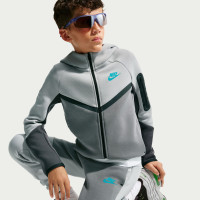 Nike Tech Fleece Sportswear Trainingspak Kids Grijs Donkergrijs Zwart Lichtblauw