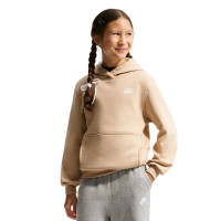 Survêtement polaire Nike Sportswear Club à capuche pour enfants, beige et blanc