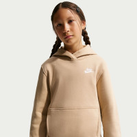 Survêtement polaire Nike Sportswear Club à capuche pour enfants, beige et blanc