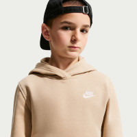 Survêtement polaire Nike Sportswear Club à capuche pour enfants, beige et blanc