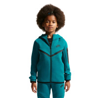 Nike Tech Fleece Sportswear Trainingspak Kids Turquoise Zwart