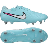 Nike Tiempo Legend 10 Elite IJzeren-Nop Voetbalschoenen (SG) Pro Player Lichtblauw Wit Felroze