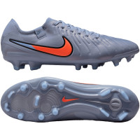 Nike Tiempo Legend 10 Pro Gras Voetbalschoenen (FG) Lichtblauw Felrood Zwart