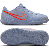 Nike Tiempo Legend 10 Academy Chaussures de Foot en Salle (IN) Enfants Bleu Clair Rouge Vif Noir
