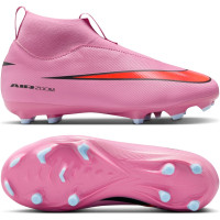 Nike Zoom Mercurial Superfly 10 Academy Gazon Naturel Artificiel Chaussures de Foot (MG) Enfants Rose Rouge Vif Bleu Clair