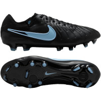 Nike Tiempo Legend 10 Pro Gras Voetbalschoenen (FG) Zwart Lichtblauw