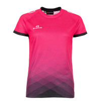 Chemise de football Stanno Altius rose noir pour femmes