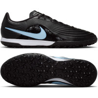 Nike Tiempo Maestro Academy Turf Chaussures de Foot (TF) Noir Bleu Clair