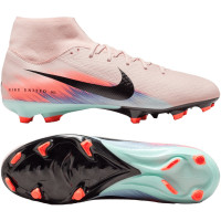 Nike Zoom Mercurial Superfly 10 Academy Gazon Naturel Artificiel Chaussures de Foot (MG) Rose Bleu Turquoise