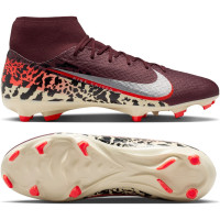 Nike Zoom Mercurial Superfly 10 Academy Gras / Kunstgras Voetbalschoenen (MG) Bordeauxrood Zilver Oranje