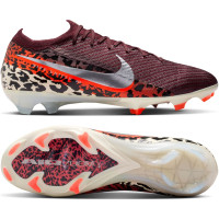 Nike Zoom Mercurial Vapor 16 Elite Gras Voetbalschoenen (FG) Bordeauxrood Zilver Oranje