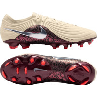 Nike Tiempo Maestro Elite Gras Voetbalschoenen (FG) Gebroken Wit Bordeauxrood Zilver