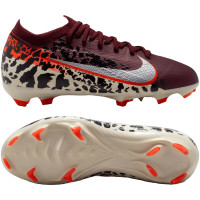 Nike Zoom Mercurial Vapor 16 Pro Gras / Kunstgras Voetbalschoenen (MG) Kids Bordeauxrood Zilver Oranje