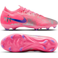 Nike Zoom Mercurial Vapor 16 Vinicius Júnior Pro Gazon Naturel Chaussures de Foot (FG) Rose Vif Mauve Argenté