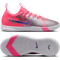 Nike Zoom Mercurial Vapor 16 Vinicius Júnior Academy Chaussures de Foot en Salle (IN) Enfants Rose Vif Mauve