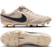 Nike Tiempo Ligera Pro Gazon Naturel Chaussures de Foot (FG) Beige Noir Doré