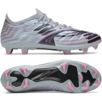 Under Armour Shadow Pro 4 Gras Voetbalschoenen (FG) Grijs Zwart Roze