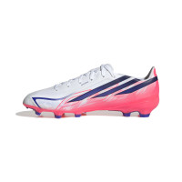 adidas F50 Hyperfast League Gras Voetbalschoenen (FG) Wit Paars Roze