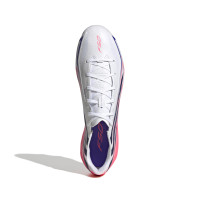 adidas F50 Hyperfast League Gras Voetbalschoenen (FG) Wit Paars Roze