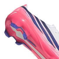 adidas F50 Hyperfast League Gras Voetbalschoenen (FG) Wit Paars Roze