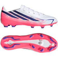 adidas F50 Hyperfast League Gras Voetbalschoenen (FG) Wit Paars Roze