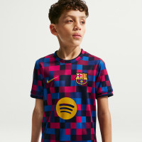 Nike FC Barcelona Pre-Match Trainingsshirt 2026-2027 Kids Rood Donkerblauw Geel