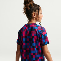 Nike FC Barcelona Pre-Match Trainingsshirt 2026-2027 Kids Rood Donkerblauw Geel