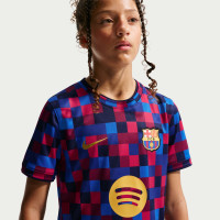 Nike FC Barcelona Pre-Match Trainingsshirt 2026-2027 Kids Rood Donkerblauw Geel