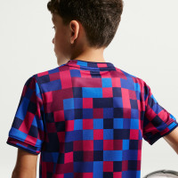 Nike FC Barcelona Pre-Match Trainingsshirt 2026-2027 Kids Rood Donkerblauw Geel