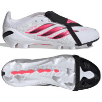 adidas Predator Elite FT Gazon Naturel Chaussures de Foot (FG) Enfants Blanc Noir Rose