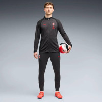 Pantalon d'entraînement PUMA AC Milan 2026-2027 gris foncé rouge