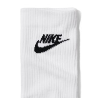 Nike Everyday Elevated Crew Sokken 3-Pack Wit Zwart