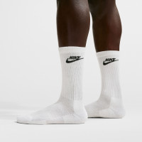 Nike Everyday Elevated Crew Sokken 3-Pack Wit Zwart