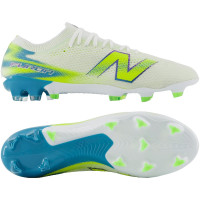 New Balance Furon V9 Pro Gras Voetbalschoenen (FG) Wit Geel Blauw