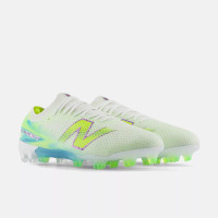 New Balance Furon V9 Elite Gazon Naturel Chaussures de Foot (FG) Blanc Jaune Bleu