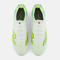 New Balance Furon V9 Elite Gazon Naturel Chaussures de Foot (FG) Blanc Jaune Bleu