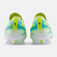 New Balance Furon V9 Elite Gazon Naturel Chaussures de Foot (FG) Blanc Jaune Bleu