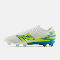 New Balance Furon V9 Team Gazon Naturel Chaussures de Foot (FG) Blanc Jaune Bleu