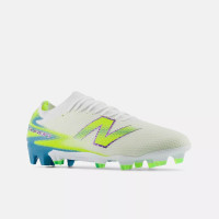 New Balance Furon V9 Team Gazon Naturel Chaussures de Foot (FG) Blanc Jaune Bleu