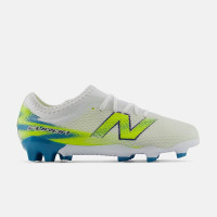 New Balance Furon V9 Team Gras Voetbalschoenen (FG) Kids Wit Geel Blauw