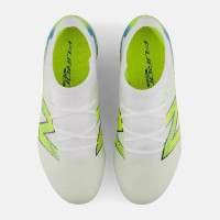New Balance Furon V9 Team Gras Voetbalschoenen (FG) Kids Wit Geel Blauw