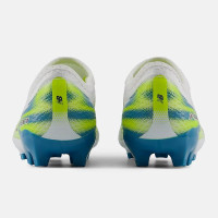 New Balance Furon V9 Team Gras Voetbalschoenen (FG) Kids Wit Geel Blauw