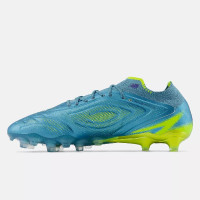 New Balance Tekela V5 Elite Low Gazon Naturel Chaussures de Foot (FG) Bleu Métallique Jaune