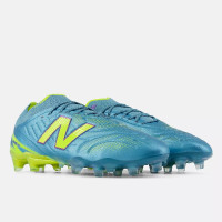 New Balance Tekela V5 Elite Low Gazon Naturel Chaussures de Foot (FG) Bleu Métallique Jaune