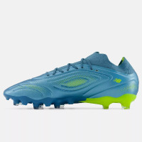 New Balance Tekela V5 Team Low Gazon Naturel Chaussures de Foot (FG) Bleu Métallique Jaune
