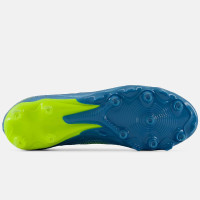 New Balance Tekela V5 Team Low Gazon Naturel Chaussures de Foot (FG) Bleu Métallique Jaune